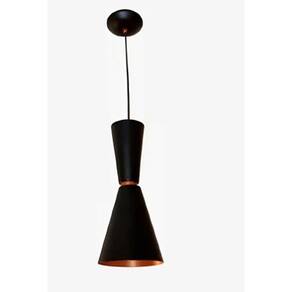 Pendente Conico Pd 104 Preto / Cobre E27