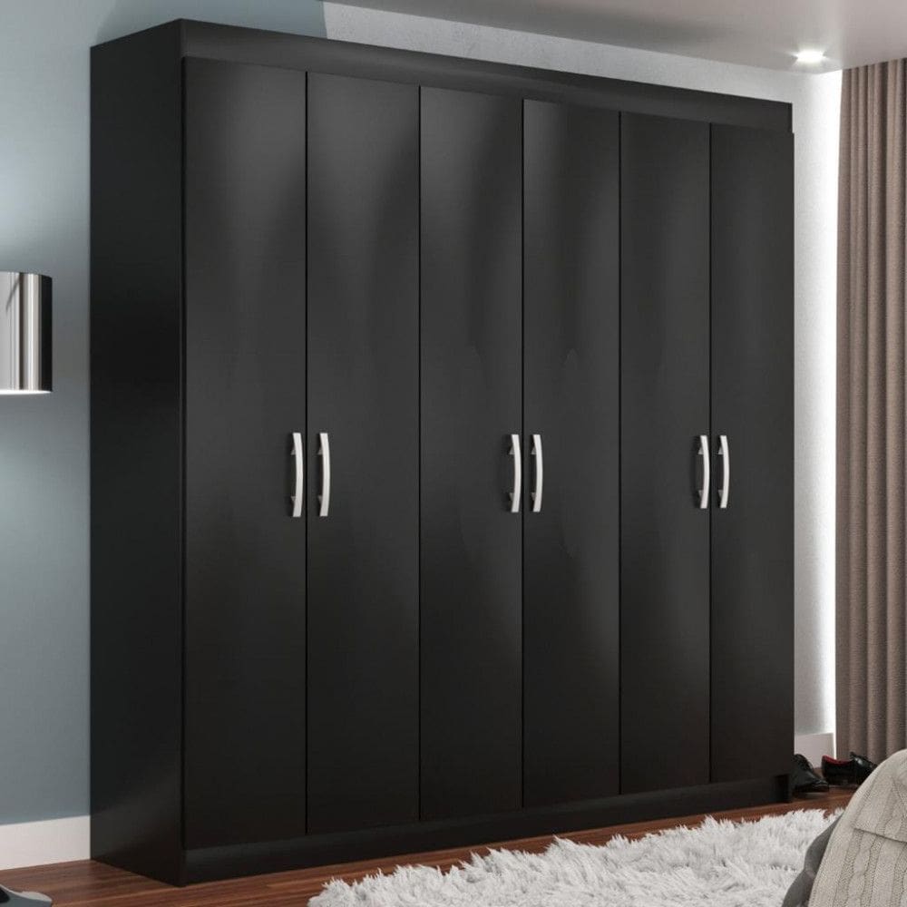 Guarda Roupa Casal 6 Portas 2 Gavetas Montreal Evidência