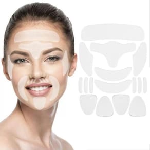 Mascara reutilizável silicone anti-rugas rosto adesivo 16pçs