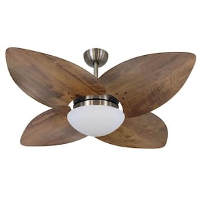 Ventilador De Teto Dunamis Bronze 4 Pás Rádica Imbuia 220V