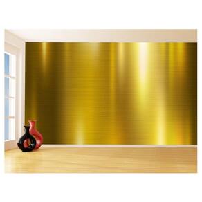 Papel De Parede 3D Textura Aço Escovado Ouro 3,5M Txt225