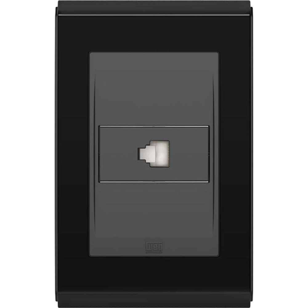Tomada Rj11 4 Fios Refinatto Preto