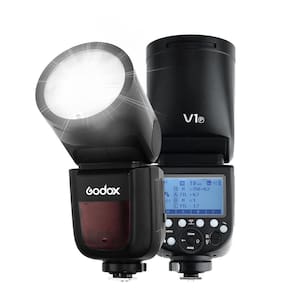 Flash godox v1-p cabeça redonda ttl master speedlight pentax