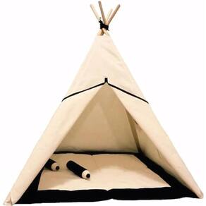 Cabaninha infantil+tapete acolchoado preto 135x110x110cm
