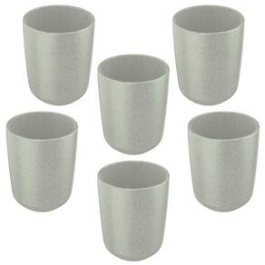 6x Porta Escova de Dentes Banheiro de Ceramica OU Osaka Cinza