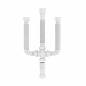 Sifão Triplo Extensivo Branco Cozinha e Lavatório - 030406