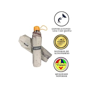 Guarda Chuva Reforçado Voyagem 010R - Contra O Vento Cinza