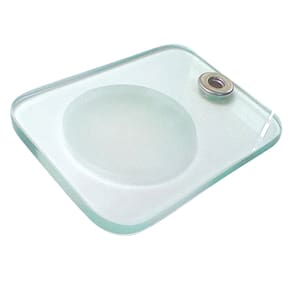 Cristal Vidro para Saboneteira Deca Quadrado Com Cromado - 4670000