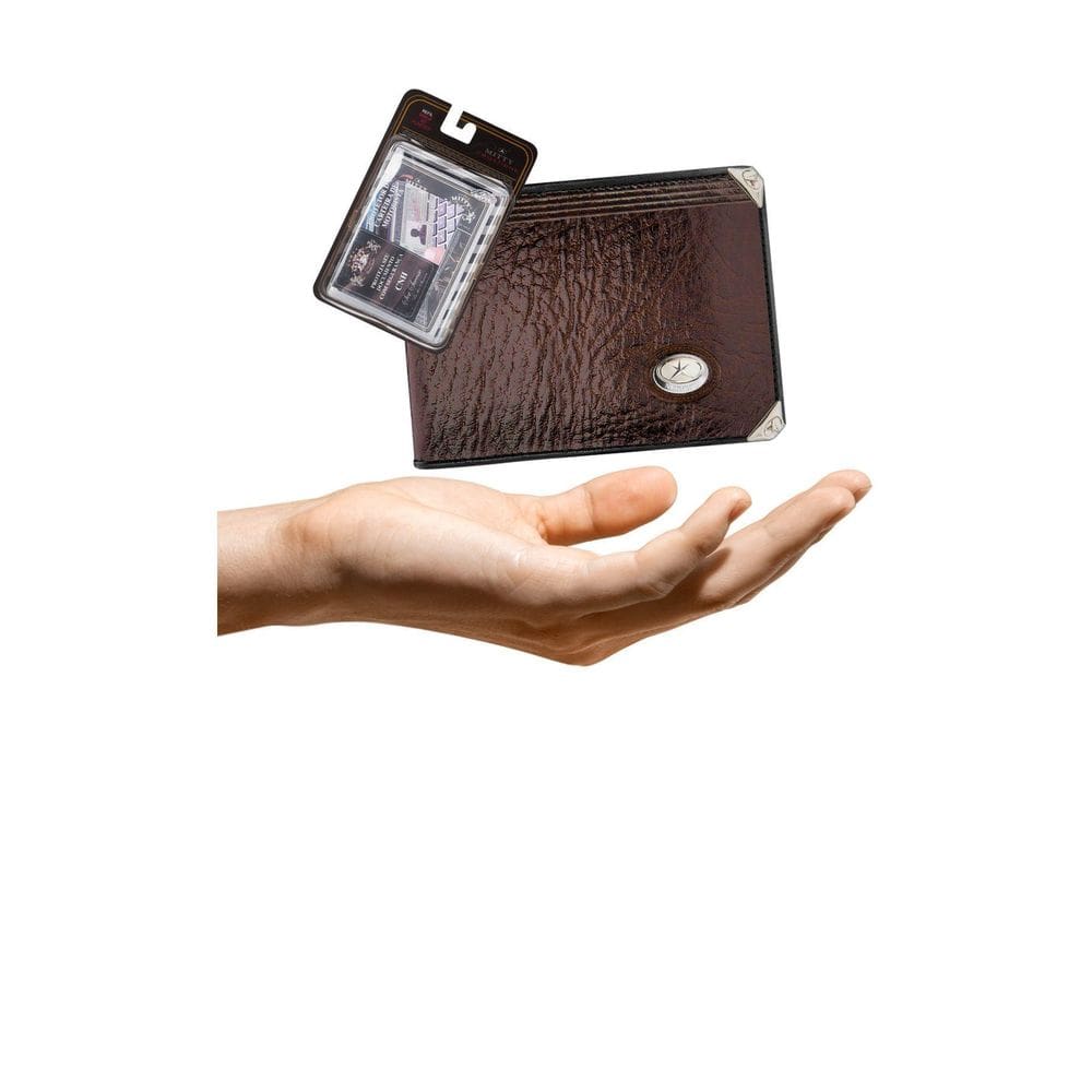 Kit Carteira Grande Mitty Couro + Refil Mitty M2 Plm0 Cafe