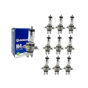 Kit 10 Lampadas H4 75/70W 24V Halogena Gauss Gl46H4 Inmetro
