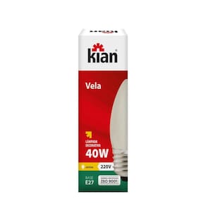 Vela Incandescente Leitosa 40W E27 KIAN 1682318