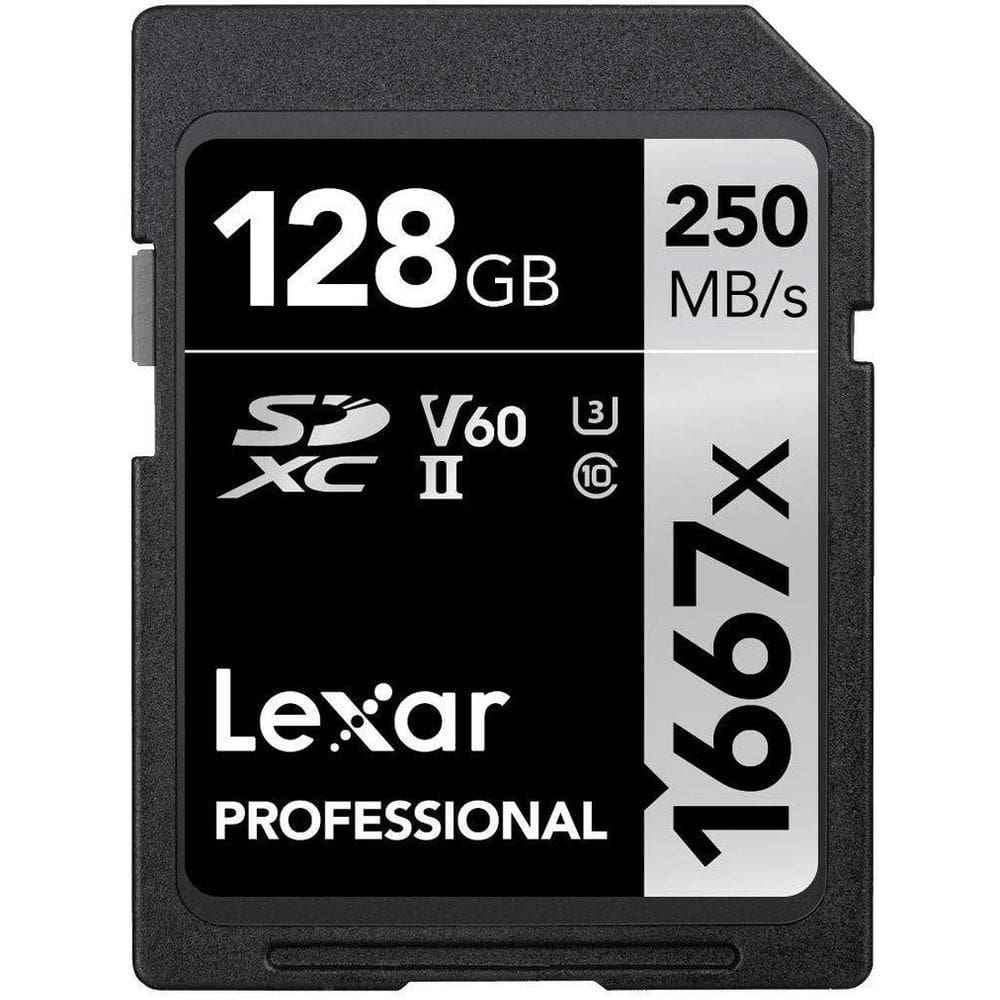 Cartão lexar pro sdxc 1667x, 128gb 250mb/s