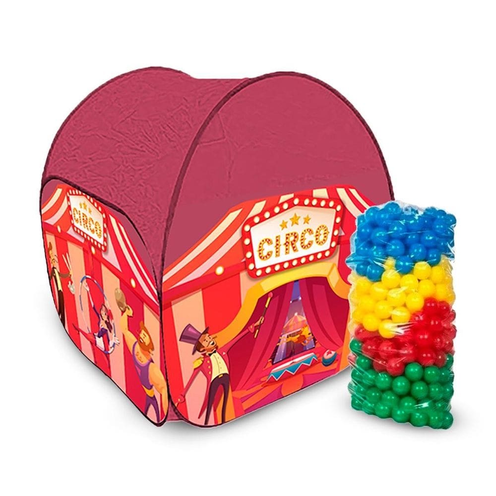 Barraca infantil circo com 50 bolinhas resistentes - 75x75cm