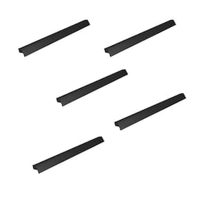 Kit 5 Puxador Para Moveis Ken 128Mm Preto Fosco Zen