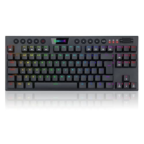 Teclado Mecanico Usb Gamer Horus Tkl Rgb Switch Brown Redragon K622-Rgb Preto