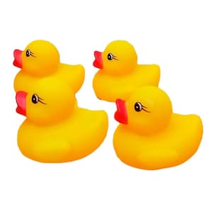 Kit com 4 Patinhos de Borracha Para Banho com Apito BLS86-6 - Dorémi