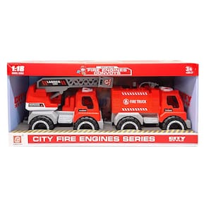 Kit 2 Carrinhos de Bombeiros Escala 1:18 E98 - Dorémi