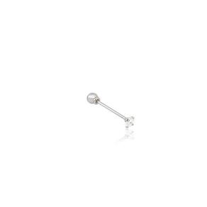 Piercing tragus reto zircônia - prata 925