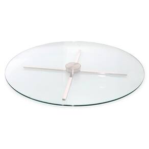Centro De Mesa Giratório De Vidro E Inox304 Evolution 70Cm