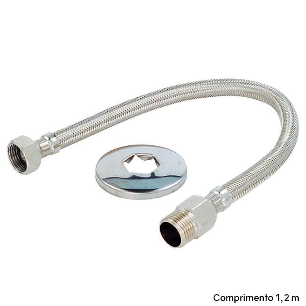 Flexível Malha Aço 1,2 M Macho X Fêmea 1/2" - 4643320