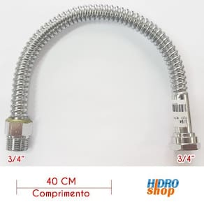 Flexível 400mm Alta Vazão 3/4 X 3/4 Para Aquecedores - FA34400