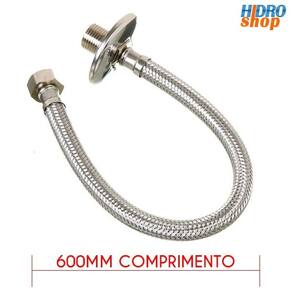 Ligação Flexível 1/2 x 60 Cm Malha Inox - MA6060