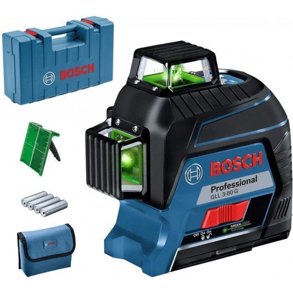 Nivel a laser gll 3-80 g 120m linhas verde bosch