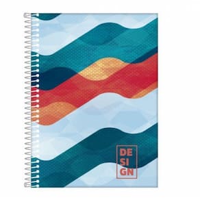 Caderno espiral capa dura universitário 10 matérias- kit 2un