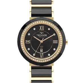 Relógio technos ceramic saphire dourado feminino 2036mro 1p