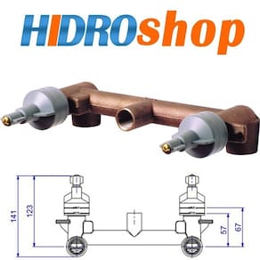 Base Misturador Deca Para Ducha Higiênica Deca Bruto 3/4" - 4894005