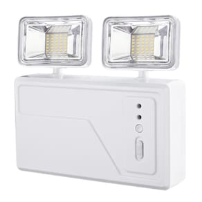 Luminaria bloco emergencia led 3000 lumens 2 faróis led blu