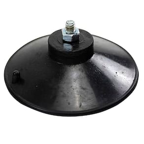 100 Ventosa de 90mm (9 cm) Em PVC Preto Com Parafuso e Porca