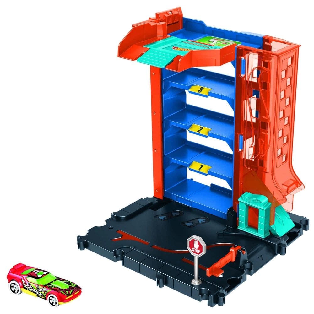 Pista hot-wheels estacionamento no centro da cidade - mattel