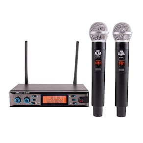 Microfone sem fio alra al-207sf uhf 640-690 mhz - 2 bastões