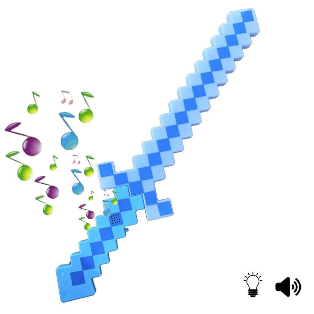 Espada minecraft brinquedo com som e luz de led infantil