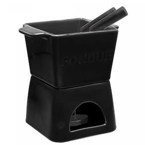 Aparelho Fondue 6 PÇ P/2 Pessoas Quadratto Preto 18027 Wolff