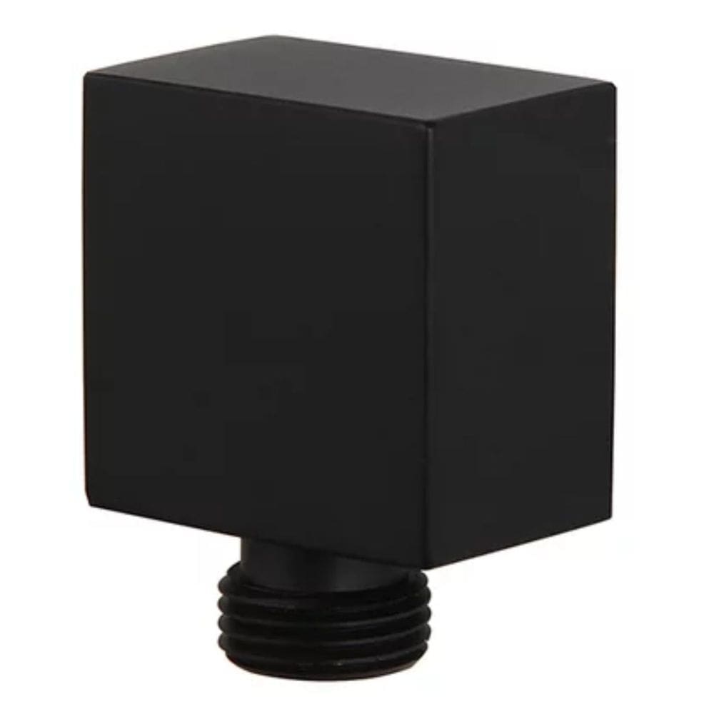 Cotovelo Quadrado de saida luxo p/ flexivel de Ducha Preto Fosco 1/2" - COTLXPF012QD