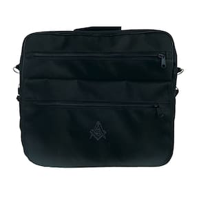 Bolsa pasta maleta paramentos maçônico maçonaria - preto
