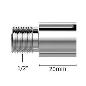 Extensão para Chuveiros e Torneiras Cromado de 20mm Rosca 1/2" - 171501