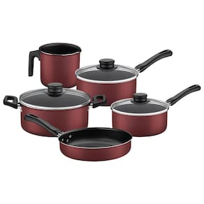 Jogo de panela tramontina 5 peças caribe vermelho