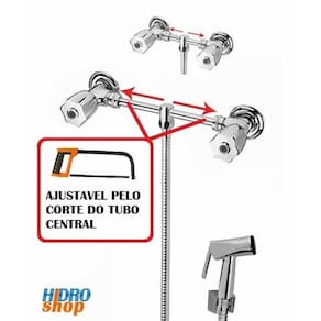 Misturador Externo Ajustável Ducha Higiênica Cromado C50 - 2300927