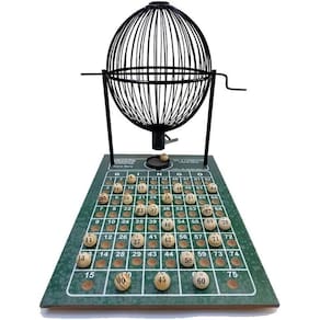 Jogo de bingo recreação família completo globo metal nº3