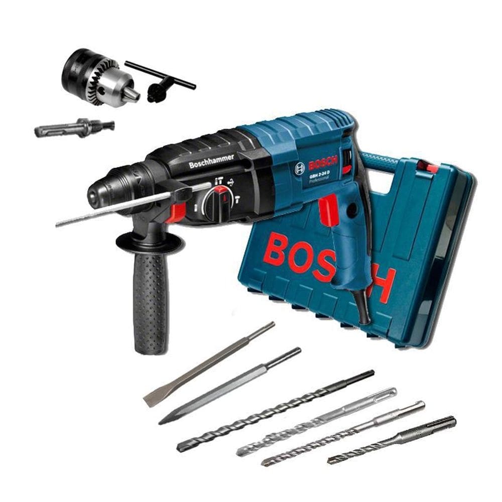 Martelete rompedor bosch 800w gbh2-24d com acessórios 110v