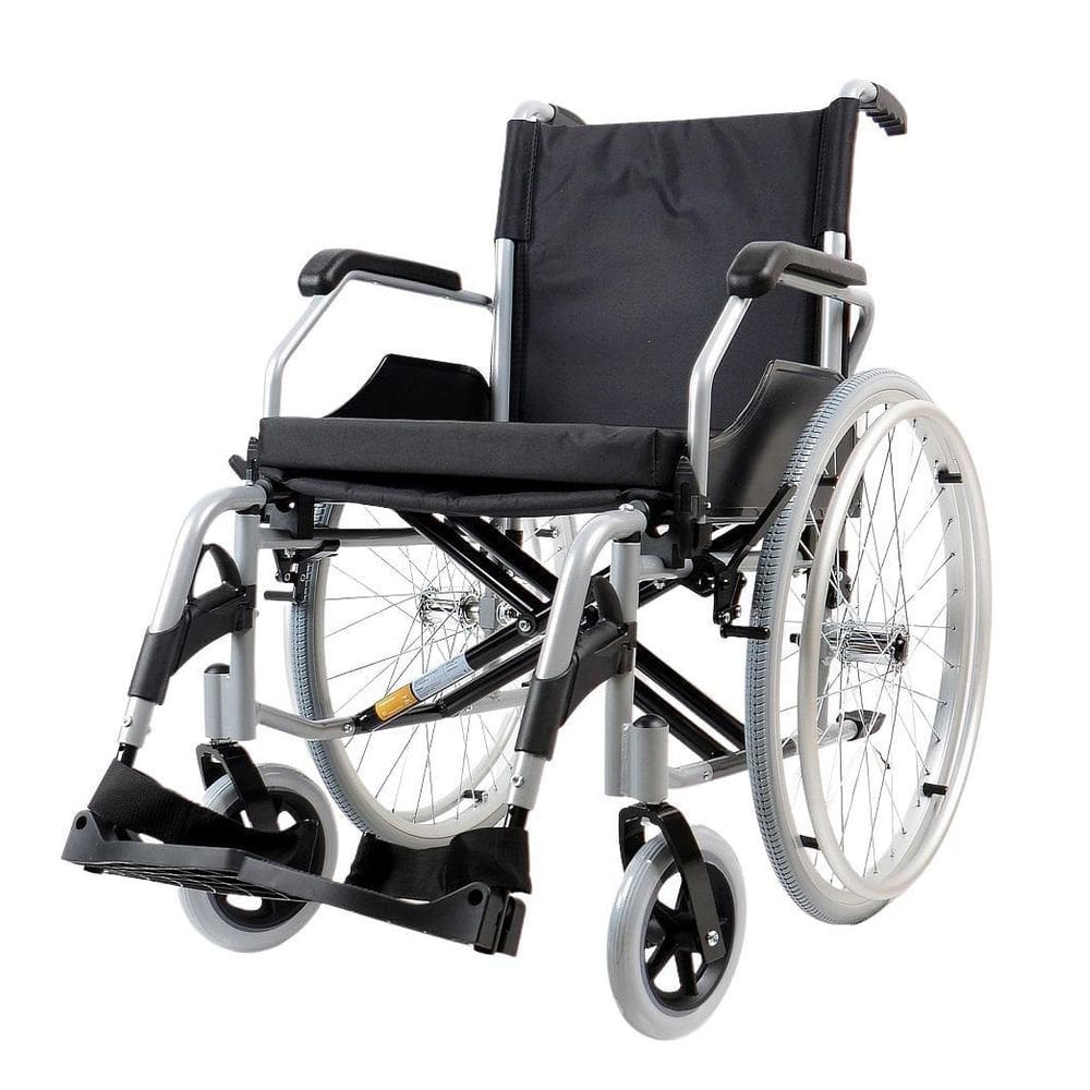 Cadeira de rodas em alumínio dobrável t40cm d600 dellamed