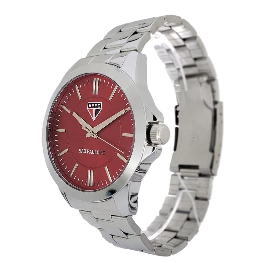 Relógio são paulo fc oficial aço masculino -002-2