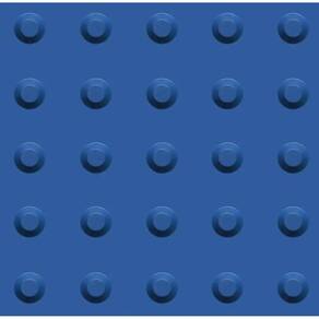 Piso Tátil Acessibilidade Alerta 25X25Cm Em Pvc - Azul