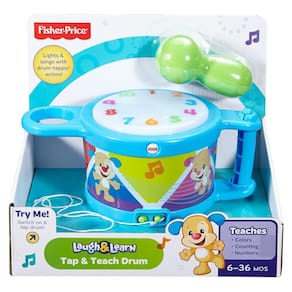Brinquedo bebe tambor aprender e brincar fisher price dtm56