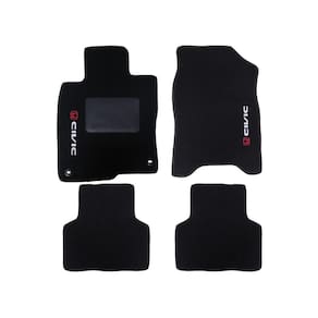 Kit tapete carpete para honda civic 2017 até 2020 preto