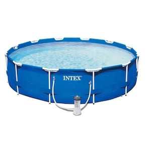 Piscina Intex 6.503 Litros Estrutural Azul Armação Bomba Filtrante