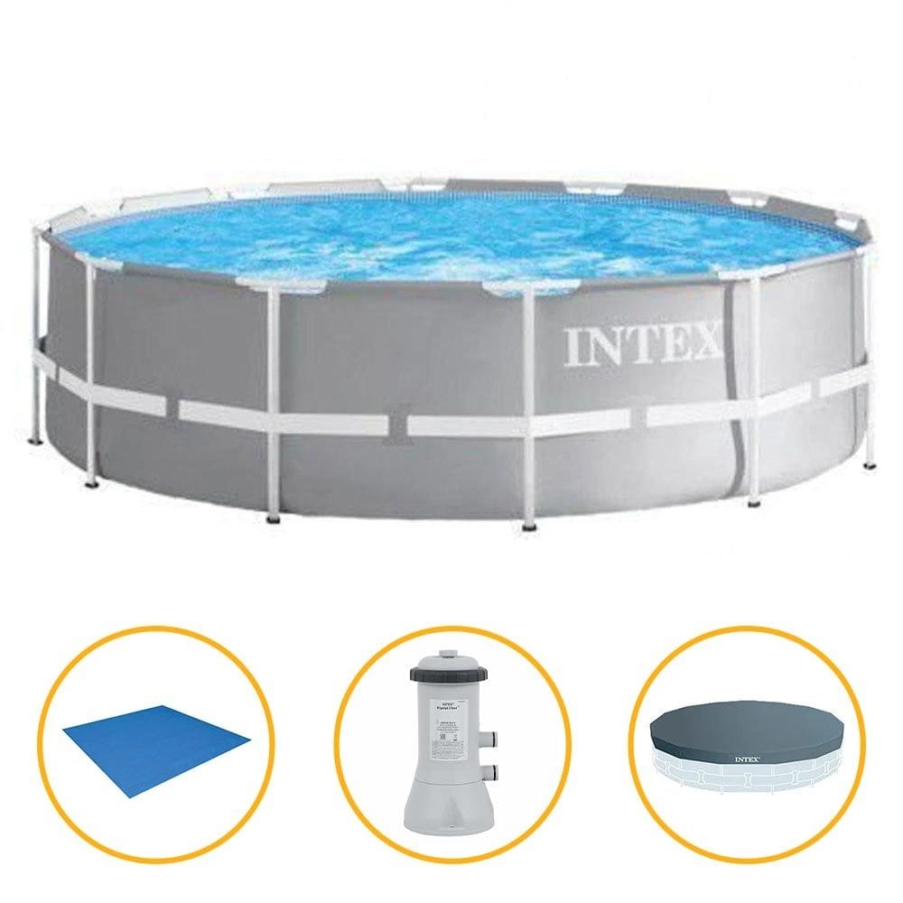 Piscina Intex 6.503 Litros Estrutural Prism Armação com Filtro Capa e Forro